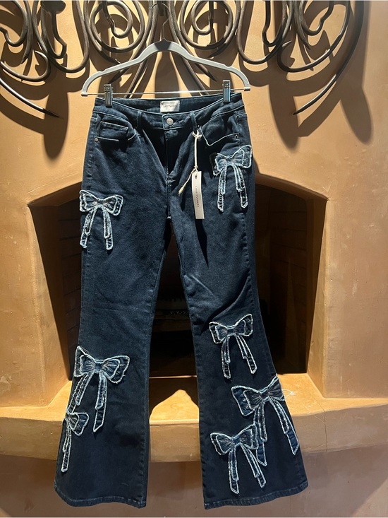 DRIFTWOOD Denim - DRIFTWOOD Navy Washed Denim Jeans with bows accent